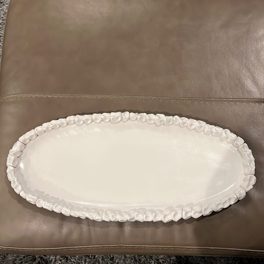 Decorative White Platter